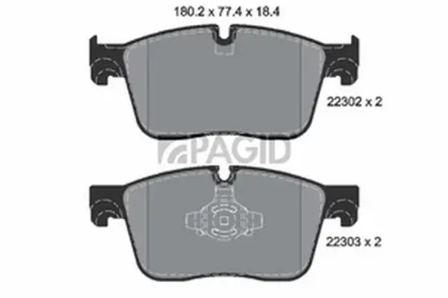 Pagid OEM Brake Pads T2511N (Front)