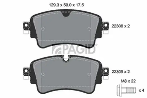 Pagid OEM Brake Pads T2528N (Rear)