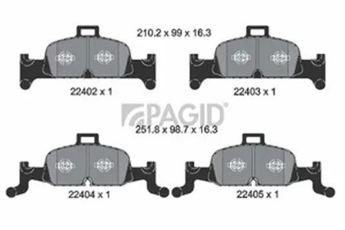 Pagid OEM Brake Pads T2546N (Front)