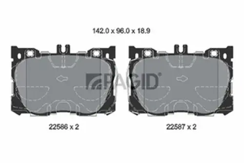Pagid OEM Brake Pads T2556N (Front)