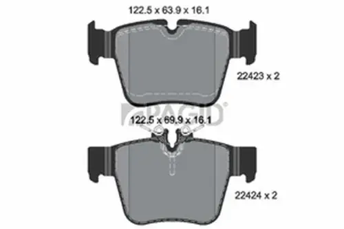 Pagid OEM Brake Pads T2567N (Rear)