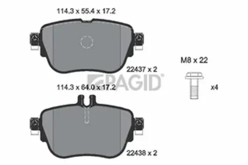 Pagid OEM Brake Pads T2579N (Rear)