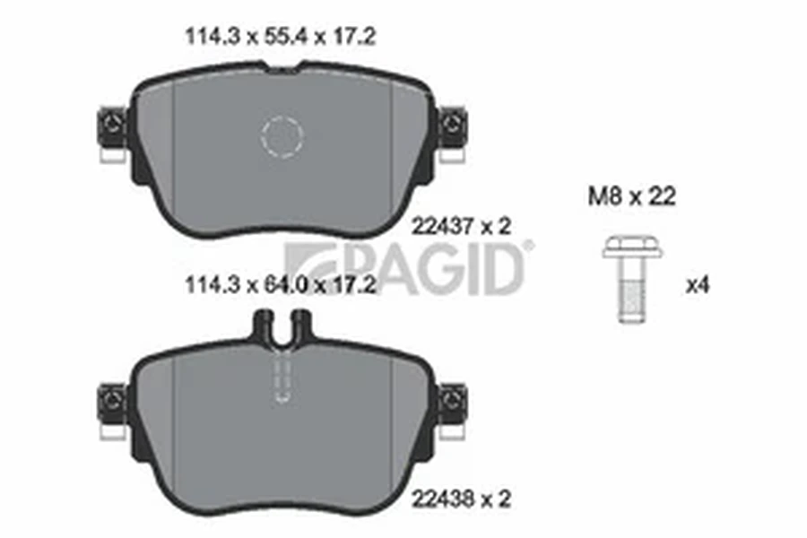 Pagid OEM Brake Pads T2579N (Rear)