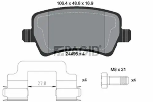 Pagid OEM Brake Pads T2640N (Rear)