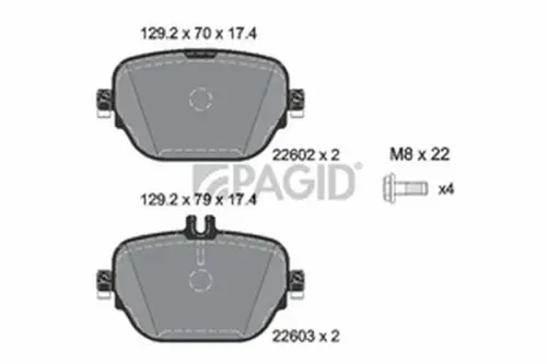 Pagid OEM Brake Pads T2650N (Rear)