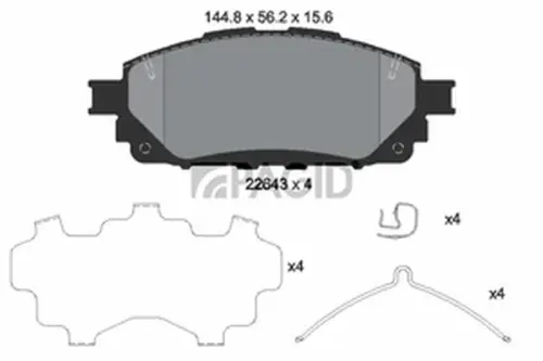 Pagid OEM Brake Pads T2662N (Front)