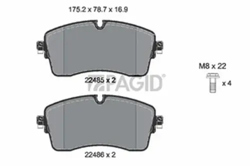 Pagid OEM Brake Pads T2752N (Front)