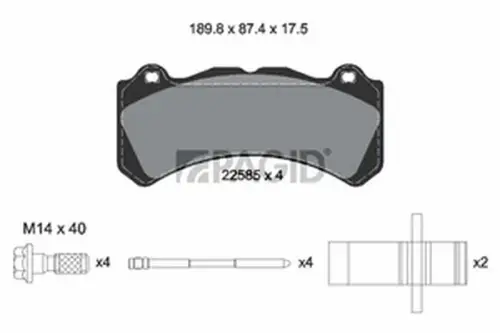 Pagid OEM Brake Pads T2781N (Front)