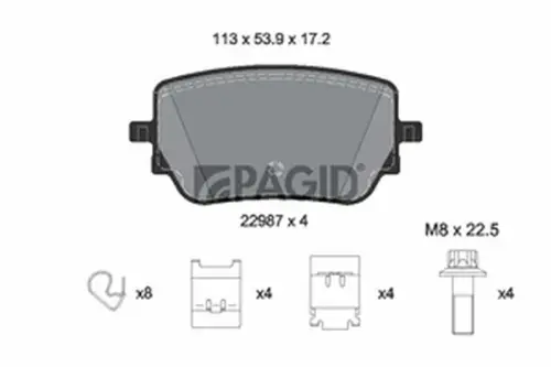 Pagid OEM Brake Pads T2797N (Rear)