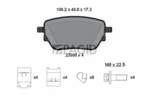 Pagid OEM Brake Pads T2798N (Rear)