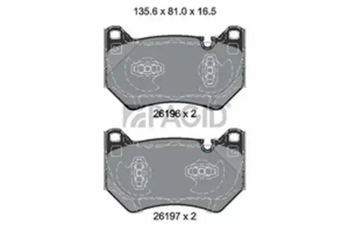 Pagid OEM Brake Pads T2829N (Front)
