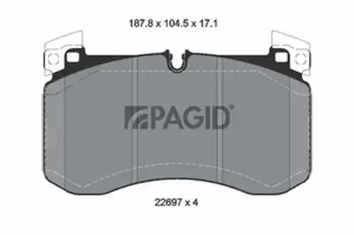 Pagid OEM Brake Pads T2850N (Front)