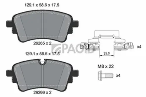 Pagid OEM Brake Pads T2890N (Rear)