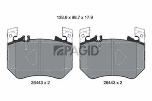 Pagid OEM Brake Pads T2923N (Front)