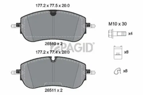 Pagid OEM Brake Pads T2944N (Front)