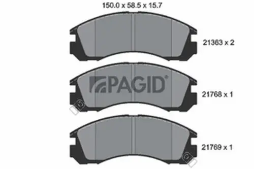 Pagid OEM Brake Pads T3025N (Front)