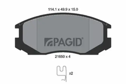 Pagid OEM Brake Pads T3109N (Front)