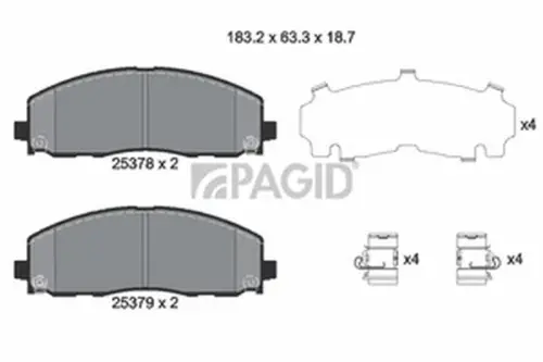 Pagid OEM Brake Pads T3144N (Front)