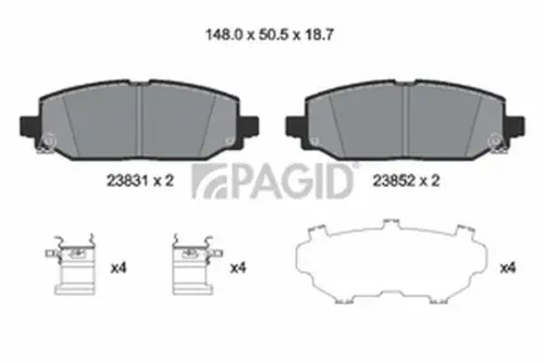 Pagid OEM Brake Pads T3163N (Rear)