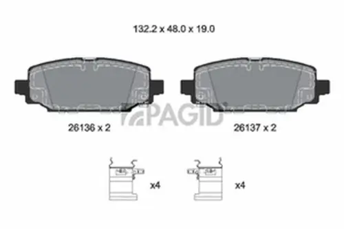 Pagid OEM Brake Pads T3172N (Rear)