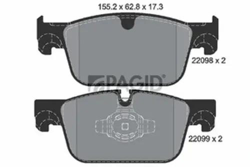 Pagid OEM Brake Pads T4173N (Front)